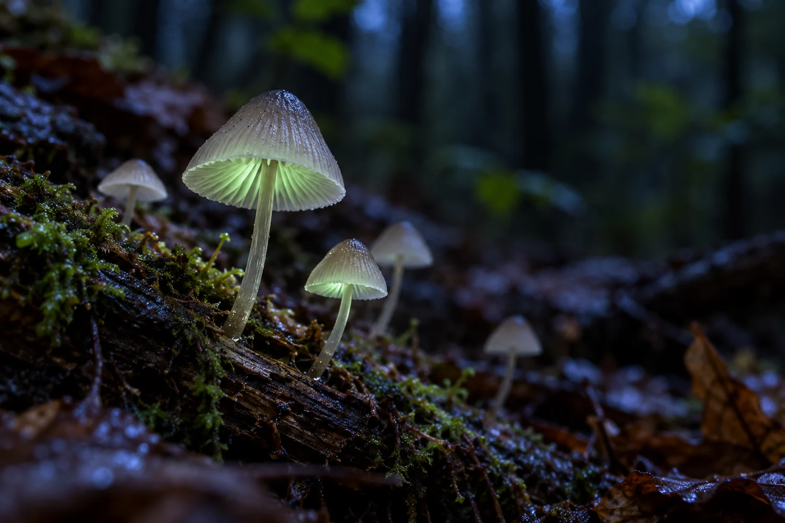Fotoğraf: Mycena grubu: Her tür ışıldar mı? - Dünyadaki Biyolüminesans Mantar Grupları