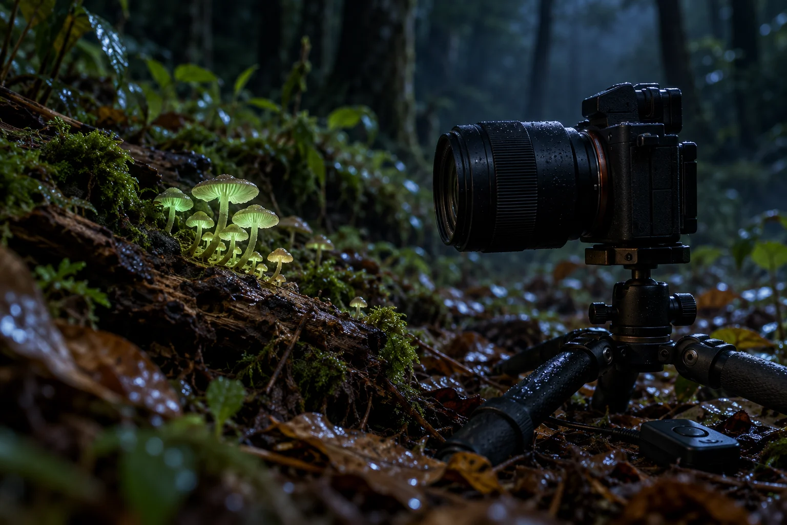 Fotoğraf: Tripod ve uzun pozlama için hangi ayarlar denenmeli? - Mantar Biyolüminesansı Nasıl Fotoğraflanır?